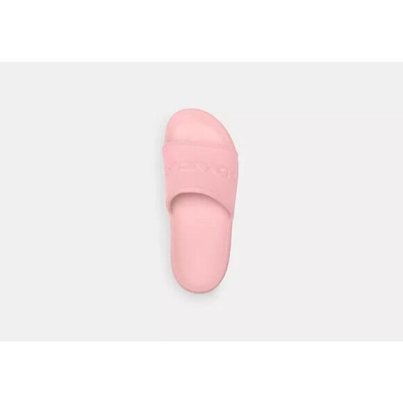 Coach Jesse Slide Sandals Women’s Size 11 Pink Rubber Logo Slip-On Comfort - Picture 5 of 5